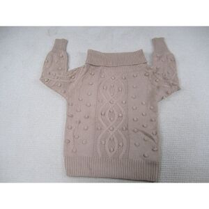 Mazik Sweater Womens Medium Brown Pink Knit Acrylic Pullover‎ Long Sleeve Casual